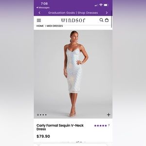 Beautiful white sequin dress